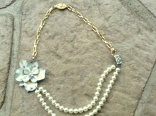 White Flower and Pearls