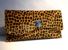 Hair on Leather Clutch Bag
