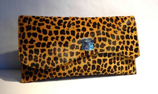 Hair on Leather Clutch Bag